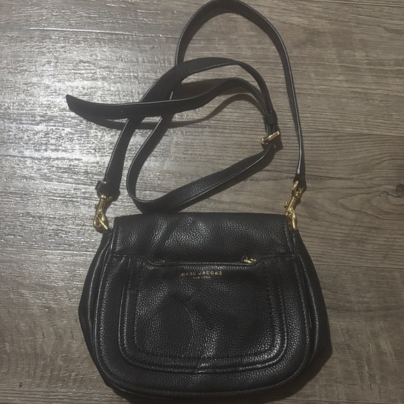 Marc Jacobs Black Crossbody Bag with Gold Accents - Picture 1 of 5